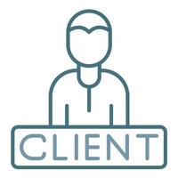 Clients Line Two Color Icon vector