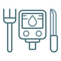 Diabetic Diet Line Two Color Icon vector