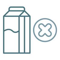 Dairy Free Food Line Two Color Icon vector