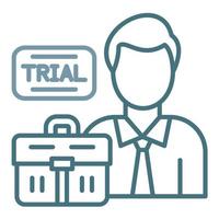 Job Trial Line Two Color Icon vector