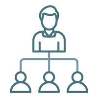 Employer Line Two Color Icon vector