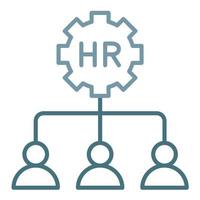 Human Resources Line Two Color Icon vector