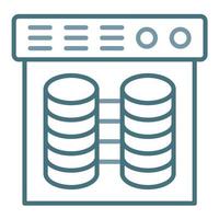 Data Warehouse Line Two Color Icon vector