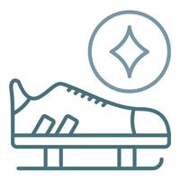 Skates Sharpening Line Two Color Icon vector