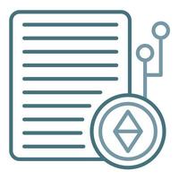 Smart Contract Line Two Color Icon vector