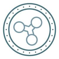 Ripple Line Two Color Icon vector