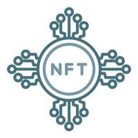 Token Line Two Color Icon vector