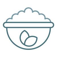 Environmental Vegetarianism Line Two Color Icon vector