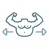 Gain Weight Line Two Color Icon vector