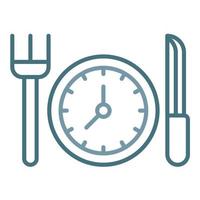 Eating Slowly Line Two Color Icon vector