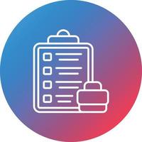 Follow Up Interview Line Gradient Circle Background Icon vector