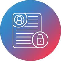 Open Enrollment Line Gradient Circle Background Icon vector