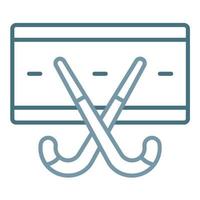 Street Hockey Line Two Color Icon vector