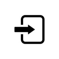 Log-in icon vector design templates