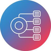 icono de fondo de círculo degradado de línea objetivo vector