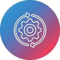 Change Management Line Gradient Circle Background Icon vector
