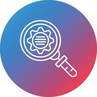 Due Diligence Line Gradient Circle Background Icon vector
