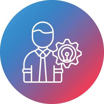 Hr Consulting Line Gradient Circle Background Icon vector