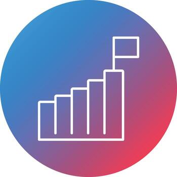 Go To Success Line Gradient Circle Background Icon vector