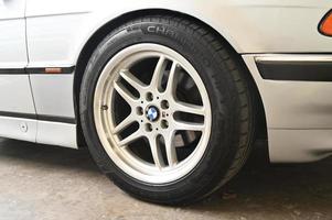 Car wheels with new tires