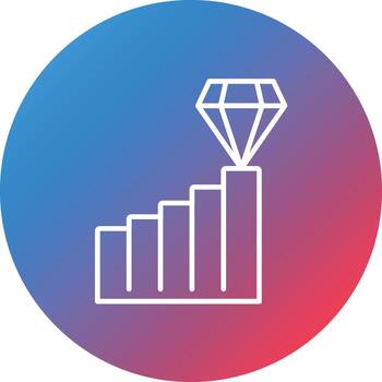 icono de fondo de círculo degradado de línea de valor vector