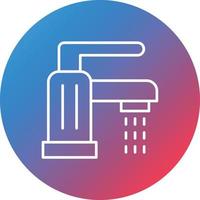 Faucet Line Gradient Circle Background Icon vector