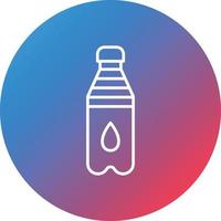 Water Bottle Line Gradient Circle Background Icon vector