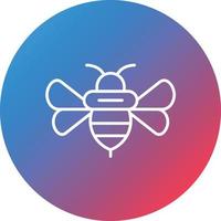 Bee Line Gradient Circle Background Icon vector