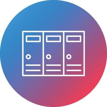 Locker Line Gradient Circle Background Icon vector