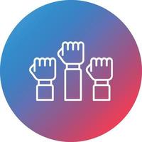 Protest Line Gradient Circle Background Icon vector