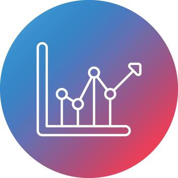 icono de fondo de círculo degradado de línea de progreso vector