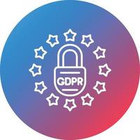 Gdpr Lawsuit Line Gradient Circle Background Icon vector