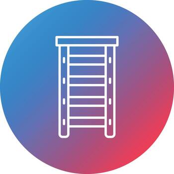 icono de fondo de círculo degradado de línea de escalera vector