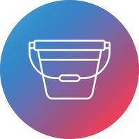 Bucket Line Gradient Circle Background Icon vector