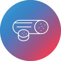 Cucumber Line Gradient Circle Background Icon vector
