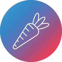 Carrot Line Gradient Circle Background Icon vector