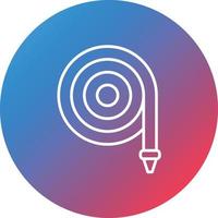 Garden Hose Line Gradient Circle Background Icon vector