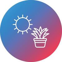 Sunlight Line Gradient Circle Background Icon vector