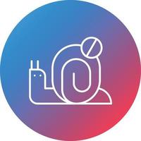 Snail Control Line Gradient Circle Background Icon vector