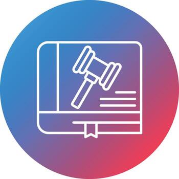 icono de fondo de círculo degradado de línea de código de conducta vector