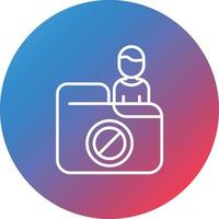 Sensitive Personal Data Line Gradient Circle Background Icon vector
