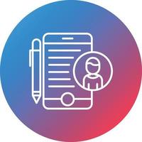 Privacy Impact Assessment Line Gradient Circle Background Icon vector