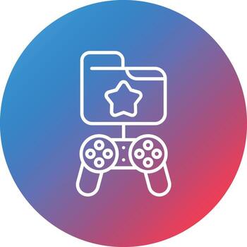 Data Controller Line Gradient Circle Background Icon vector