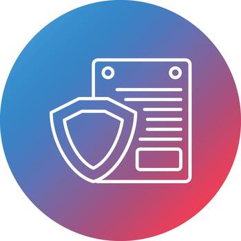 icono de fondo de círculo degradado de línea de rectificación vector