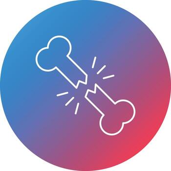 Fracture Line Gradient Circle Background Icon vector