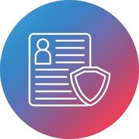 Security Upgrade Line Gradient Circle Background Icon vector