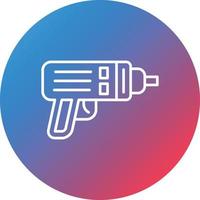 Water Gun Line Gradient Circle Background Icon vector