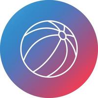 Beach Ball Line Gradient Circle Background Icon vector