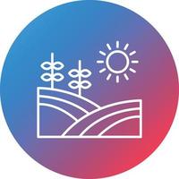 Field Line Gradient Circle Background Icon vector