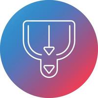 Bottleneck Line Gradient Circle Background Icon vector